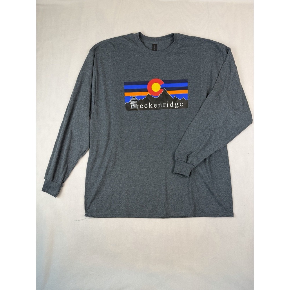 Breckenridge Colorado Mountains Long Sleeve Tee Shirt Size XXL Heavy Cotton